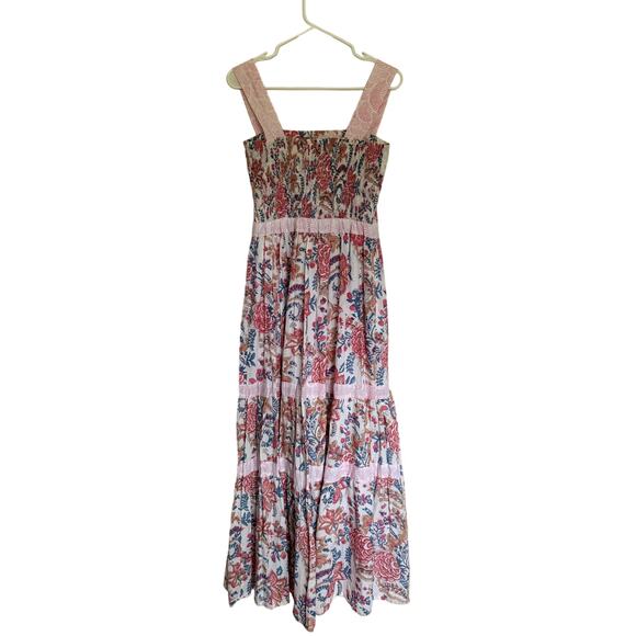 Gingy NOTTING HILL BLOCK PRINT MAXI DRESS HIBISCUS VINE - Picture 3 of 5
